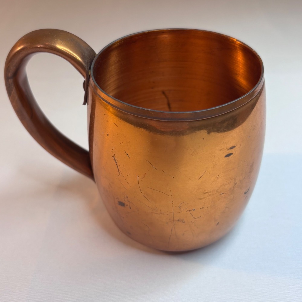 Vintage RCA Nidisco‎ Solid Copper Moscow Mule Mug New Jersey Cities Advertising